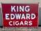 King Edwards Cigars double sided porcelain self-framed sign