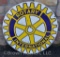 Rotary Club International single sided porcelain sign