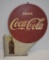 Coca-Cola dbl. sided tin die-cut arrow flange sign