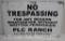 No Trespassing single sided metal sign