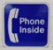 Phone inside db. sided metal sign