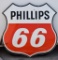 Philips 66 db. sided porcelain red and white shield sign