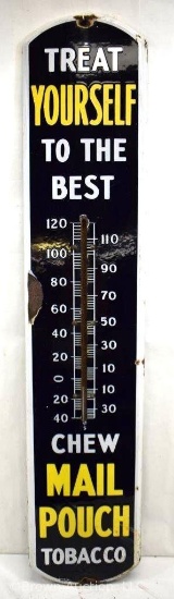 Mail Pouch Tobacco porcelain advertising thermometer (needs mercury)