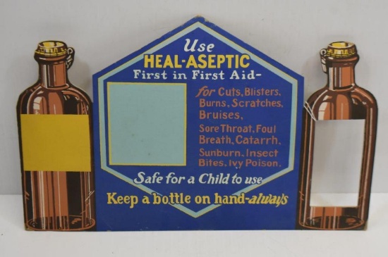 Heale-Aseptic medicine die-cut cardboard easel-back store display