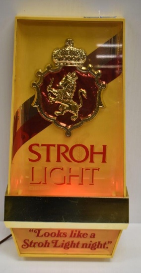 Stroh Light advertising beer light - works