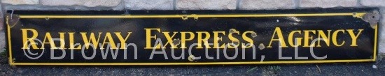 Railway Express Agency single sided porcelain sign