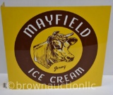 Mayfield Ice Cream dbl. sided tin flange sign