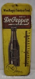 Dr. Pepper single sided tin thermometer, good mercury
