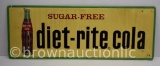 Diet-Rite Cola single sided tin embossed sign