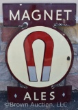 Magnet Ales single sided die-cut porcelain sign