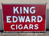 King Edwards Cigars double sided porcelain self-framed sign