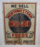 Mor-Gain Northwestern Feeds single sided tin sign