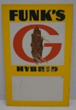 Funk's G Hybrids single sided tin sign (sorghum), NOS