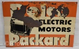 Delco Packard Electric Motors single sided tin sign