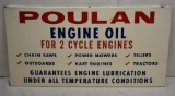 Poulan Engine Oil single sided tin sign