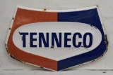 Tenneco (gas) single sided porcelan embossed pump plate sign