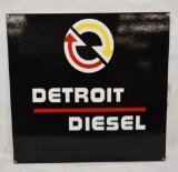 Detroit Diesel single sided porcelain sign