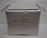 Coca-Cola aluminum ice chest w/drain plug and botle opener