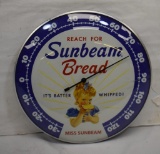Sunbeam Bread advertising round glass dome thermometer
