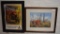 (2) Allis-Chalmers framed and matted pictures: 1-advertising and 1-print