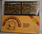 (2) Jigsaw puzzles (Gleaner C11 and Allis-Chalmers) + The Farming Game