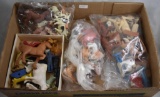 Box lot assorted plastic farm animals