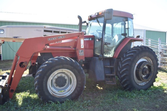 2000 Caseih Mx150 Mfwd Tractor With Gb760 Front-end Loader, 7,395 Hours, 3 Pt. , Pto, 3 Hyd, 144 Hp