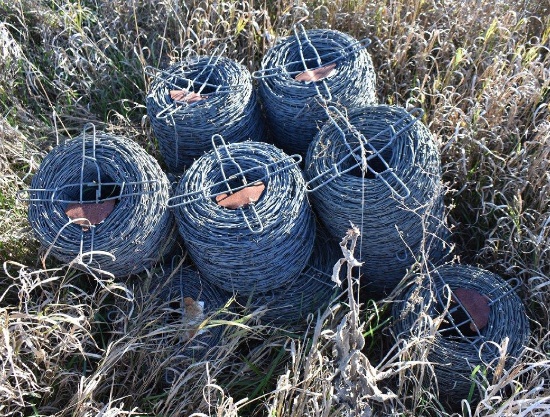 12 Rolls Of New Barbed Wire