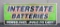 Interstate Batteries SST embossed advertising sign