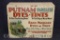 Putnam Dyes advertising store display case - lots of original dyes included!