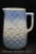 Blue and white salt glaze stoneware 8.5