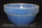 Blue stoneware mixing bowl, 7