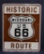 Missouri Route 66 reflectivce road sign