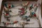 (13) Christmas clip-on glass bird ornaments