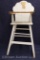 Wooden high chair w/tray