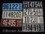 (7) Kansas license tags - 1920's and earlier