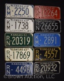 (10) assorted 1960's Kansas license tags