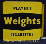 Player's Weights Cigarettes DSP flange advertising sign