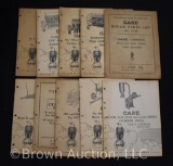 (10) assorted J.I. Case reapair parts manuals