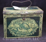 Green Turtles Cigars lunch pail tin