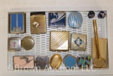 Great assortment of (16) Art Deco makeup and rouge compacts