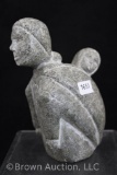 Stone carving of woman with papoose, 5.5