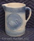 Blue and white Stoneware Swans 8