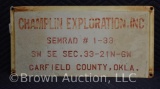 Champlin Exploration SS metal lease sign