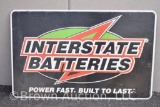 Interstate Batteries SST embossed advertising sign