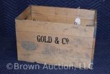 Gold and Co. folding wooden box