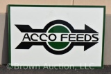 Acco Feeds SST framed advertising sign - NOS