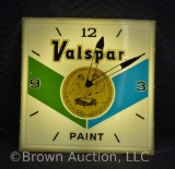 Valspar Paint plastic advertising lighted clock