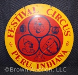 Festival Circus double-sided fiberglass sign
