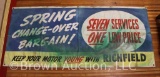 Richfield oil advertising cloth banner